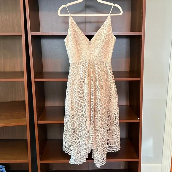 mint lace short dress Women's Weekend Getaway Lace Trim Mini Dress in Mint
